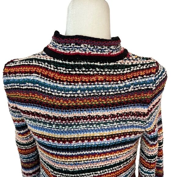 Loft Colorful Striped Sweater. Mock Turtleneck. Sz Small. Great Condition!! - Picture 6 of 12